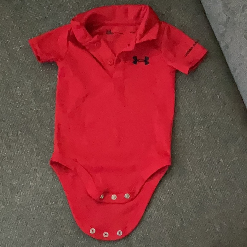 Under Armour Bright Red Infant Bodysuit